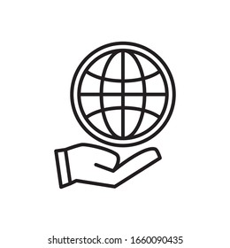 World globe icon vector design template