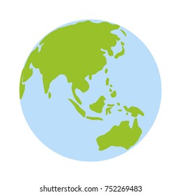 world globe icon. vector earth logo. flat web global symbol