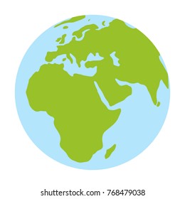 world globe icon. vector earth logo. flat web global symbol