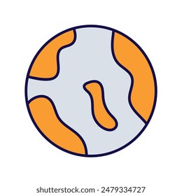 World Globe Icon mit weißem Hintergrund Vektorgrafik Stock Illustration