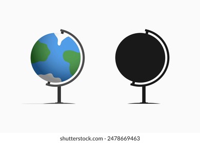 World Globe Icons: vector illustration of world globe icons with white background