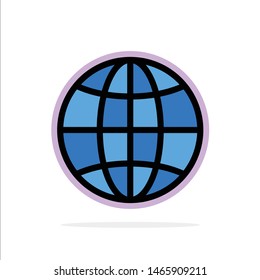 World, Globe, Internet, Design Abstract Circle Background Flat color Icon. Vector Icon Template background