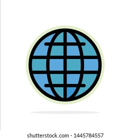 World, Globe, Internet, Security Abstract Circle Background Flat color Icon