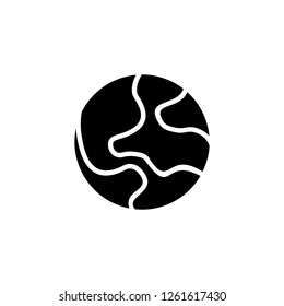 World, globe isolated icon vector. World, globe isolated sign outline on white background. Flat style for graphic design, logo, Web, UI, mobile app, EPS10
