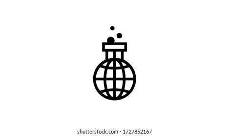 World Globe lab vector icon. Earth lab vector icon