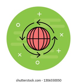 World Globe line icon