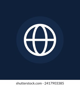 World globe line icon, planet Earth sign vector graphics, a outline isolated on a white background. Suitable for Web Page, Mobile App, UI, UX and GUI design. eps 10.