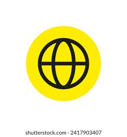 World globe line icon, planet Earth sign vector graphics, a outline isolated on a white background. Suitable for Web Page, Mobile App, UI, UX and GUI design. eps 10.
