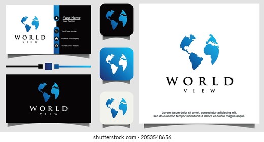 World Globe Logo design template
