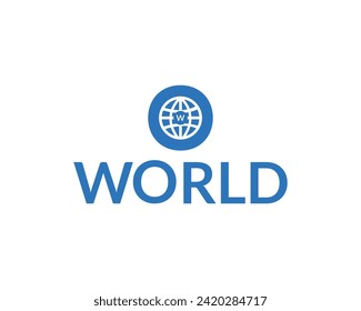 World Globe Logo Design Template Set Stock Vektorbild.