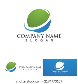 World globe logo and symbol vector
