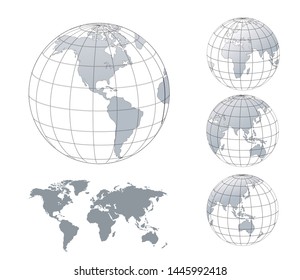 world globe with world map