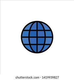 World, Globe, Map, Internet Business Logo Template. Flat Color