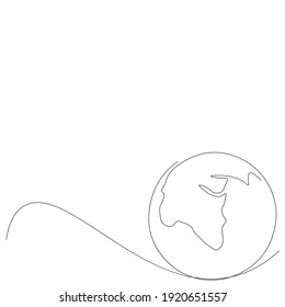 World globe map on white background, vector illustration