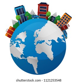 world globe map travel tourism hotels