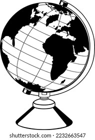 World Globe Map Vector Illustration