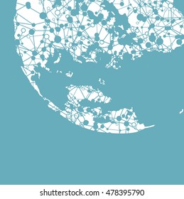 World globe on a blue background, vector illustration
