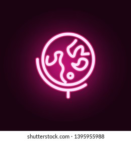 World globe on stand neon icon. Elements of education set. Simple icon for websites, web design, mobile app, info graphics