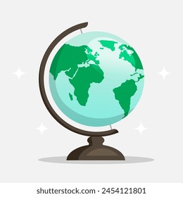 world globe on white background