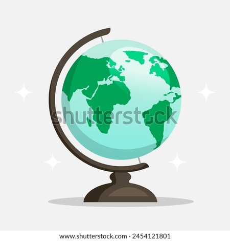 world globe on white background