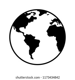 world globe planet map geography design