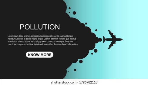 World globe pollution template. Global warming concept. Climate change - stock vector