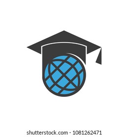 World Globe of Scholars Sign Symbol