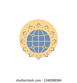 World, globe, SEO, business, optimization Glyph Icon.
