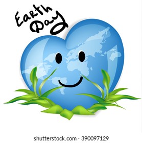  world globe in the shape of  heart symbol. 