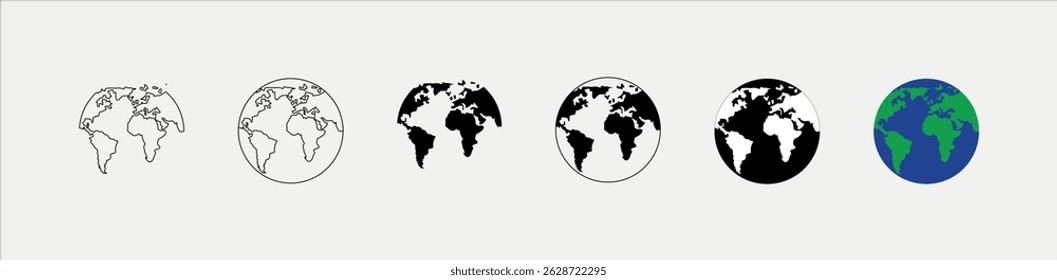 world globe silhouette,earth globe line art,minimalist world map icon,simple world map symbol,flat world continents outline,black and white international atlas,stylized global cartography,monochrome g