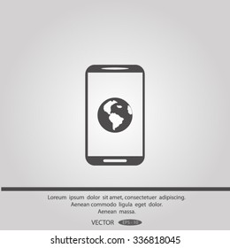 world globe, social network icon, vector illustration.
