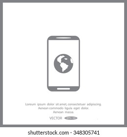world globe, social network icon, vector illustration.