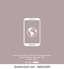 world globe, social network icon, vector illustration.