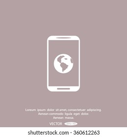 world globe, social network icon, vector illustration.