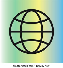 world globe social web icon vector