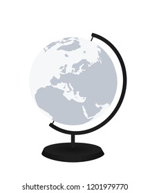 World globe with stand. vector illustration
