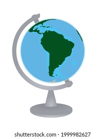 World globe with stand. vector illustration
