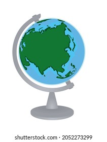 World globe with stand. vector illustration