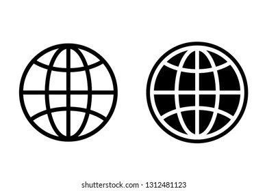 World Globe symbol,internet browser sign, Vector illustration