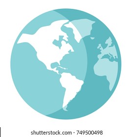 Ilustración mundial de dibujos animados vectoriales aislados en fondo blanco.