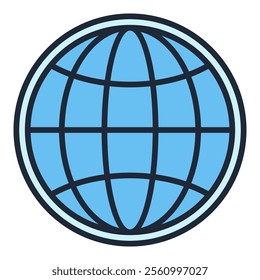 World Globe vector Earth concept blue icon or logo element