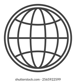 World Globe vector Earth concept linear icon or symbol