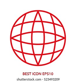 world globe vector icon, eps10