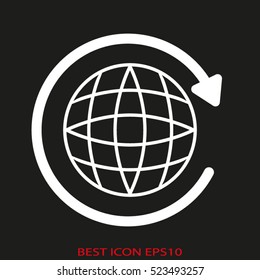 world globe vector icon, eps10
