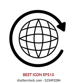world globe vector icon, eps10