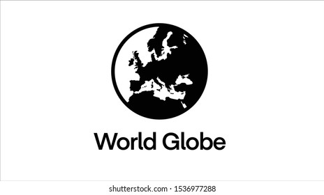 World globe vector icon isolated on white