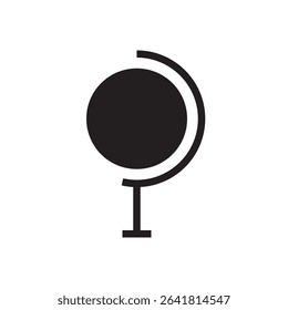  world globe vector icon. Round globe symbol representing geography, education, and travel.