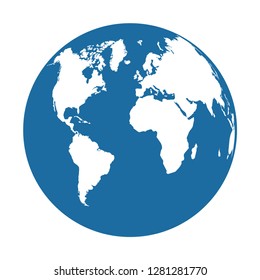 World globe vector illustration.