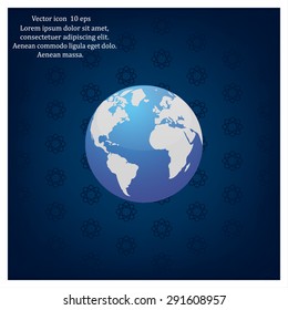 World globe vector illustration.