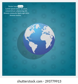 World globe vector illustration.